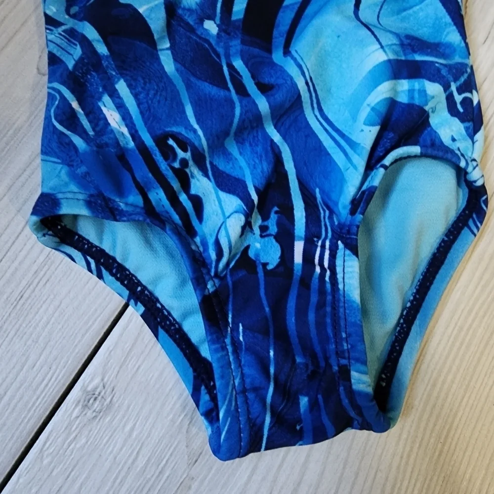 Peyton and Parker Blue and White One Piece Bathing Suit Size 3-6 mo NWT